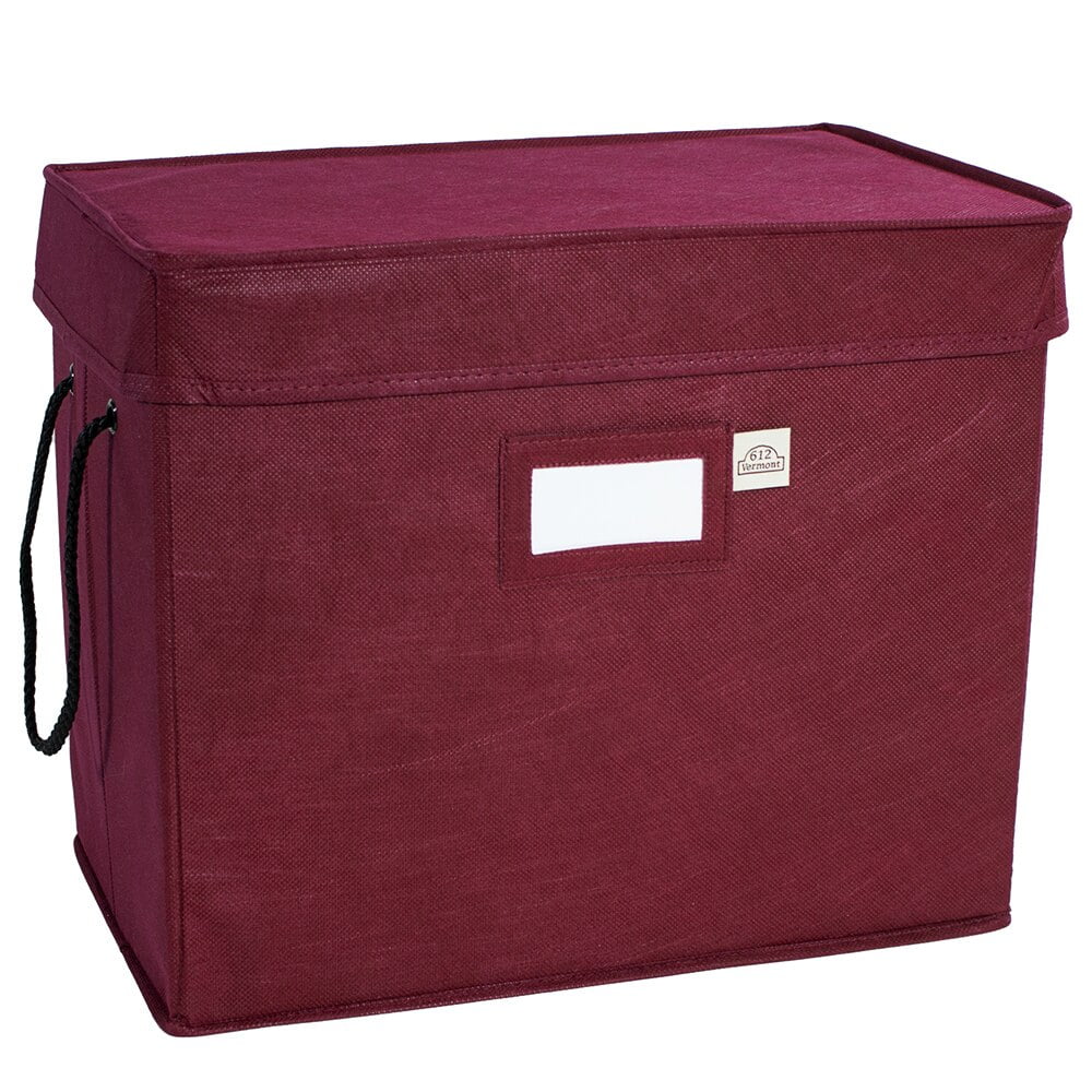 612 Vermont Christmas Ornament Storage Box with 4 Removable Trays, Holds 60 - 3" Ornaments, 16.25" x 10" x 13"