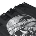 thumbnail image 5 of XMXT Waterproof Shower Curtain Liner with Iron Hooks, Helmet Wearing Skull Print Shower Curtains for Bathroom Decor Accessories, 72 x 72 inches, 5 of 8