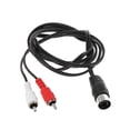 thumbnail image 2 of 0.5M/1.5M 5 Pin Din Male to 2 RCA Male Audio Video Adapter Cable Wire Cord Conne, 2 of 4