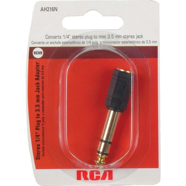 Rca Ah216r 3.5mm Jack To 1/4 Plug Adapter 