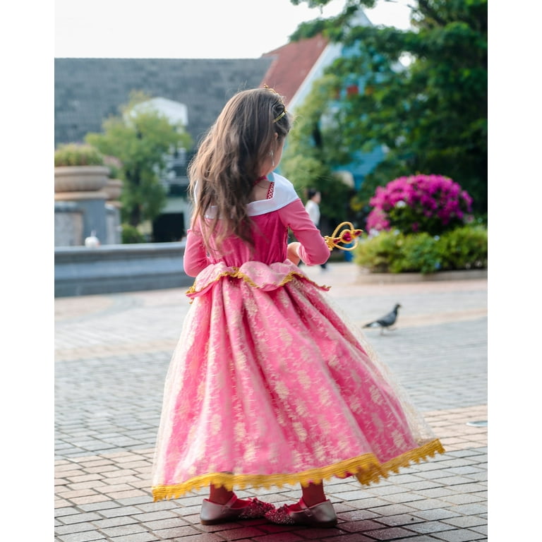 Girls Sleeping Beauty Dress Little Kids Aurora Princess Ball Gown Children  Fancy Party Prom Frocks