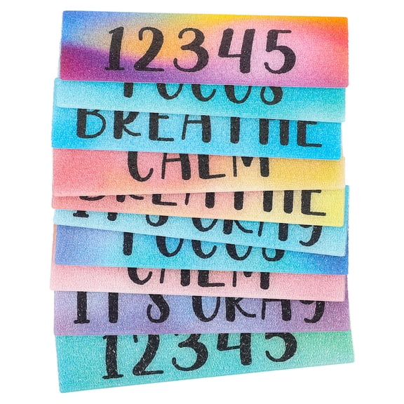 WASHWEPE 10Pcs Calming Sensory Strips Stickers for Uneasy People in Dull Situations