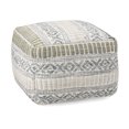 thumbnail image 1 of Imax Pavia Blue Grey Handwoven Pouf 23378, 1 of 2