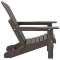thumbnail image 5 of Polytrends  Laguna Hdpe All Weather Outdoor Patio Foldable Adirondack Chairs Conversation Set (5-Piece Set) Dark Brown, 5 of 5