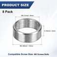 thumbnail image 3 of Uxcell 8Pcs Espaciadores de Acero Inoxidable M8 8mm ID x 10mm OD x 4mm para Tornillos, 3 of 6