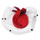 thumbnail image 1 of Elegante Tapa De La Azafata De La Pinza De Pelo De La Boda Del Velo Del Birdcage Cara Roja Fascinator Sunnimix Headwear nupcial, 1 of 5