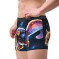thumbnail image 3 of Rateoe Colorful Star River Squirrel Mens Boxer Briefs Poly Spandex Performance Boxer Briefs Underwear Hem Boxer Briefs - Small, 3 of 8