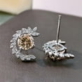thumbnail image 3 of Women Jewelry 925 Silver Stud Earrings Cubic Zircon Gorgeous Party Gifts A Pair, 3 of 8