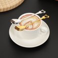 thumbnail image 4 of 6 cucharas de café, cucharas de té en forma de corazón, cucharas de acero inoxidable 304, pequeñas y lindas para revolver espresso, utensilios de mesa para café, postres y fiestas de té, plateadas, 4 of 6