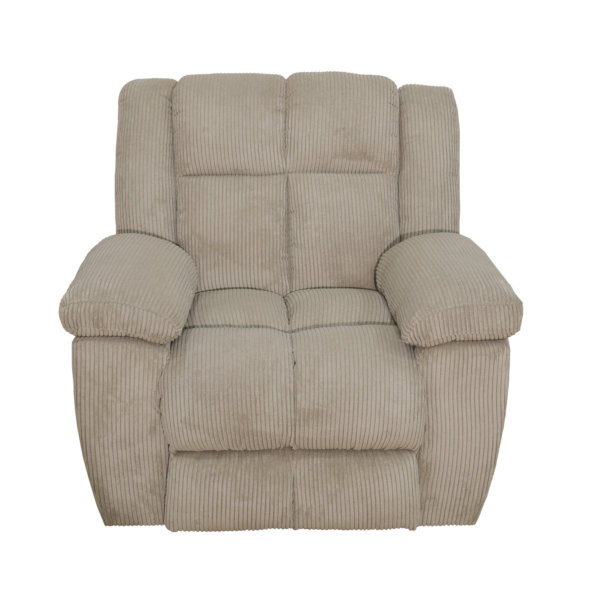 Gewnee Beige Smart Recliner, Soft Corduroy Upholstery & Solid Wood Frame, Adjustable Recline Angle Suitable for Living Room Relaxation