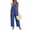 AN14-Blue, variant on Jumpsuits For Women Dressy Summer 2026 Wide Leg Boho Rompers Casual Plus Size Beach Overalls With Pockets Travel Vacation Clothes Navy M