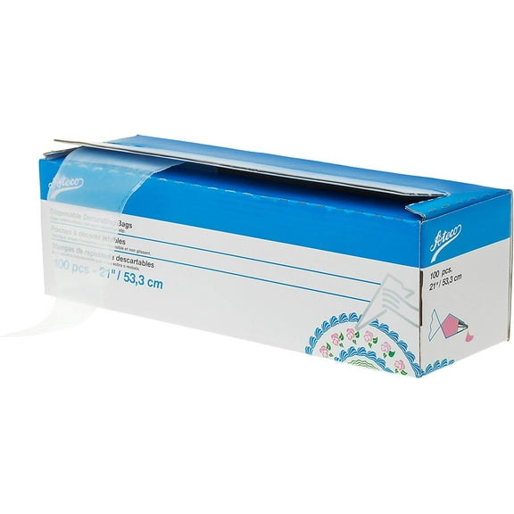 Ateco 4719 Disposable Two Color Striper Insert Bags, 18-Inch, Pack of 50, Use With 18-Inch Decorating Bags