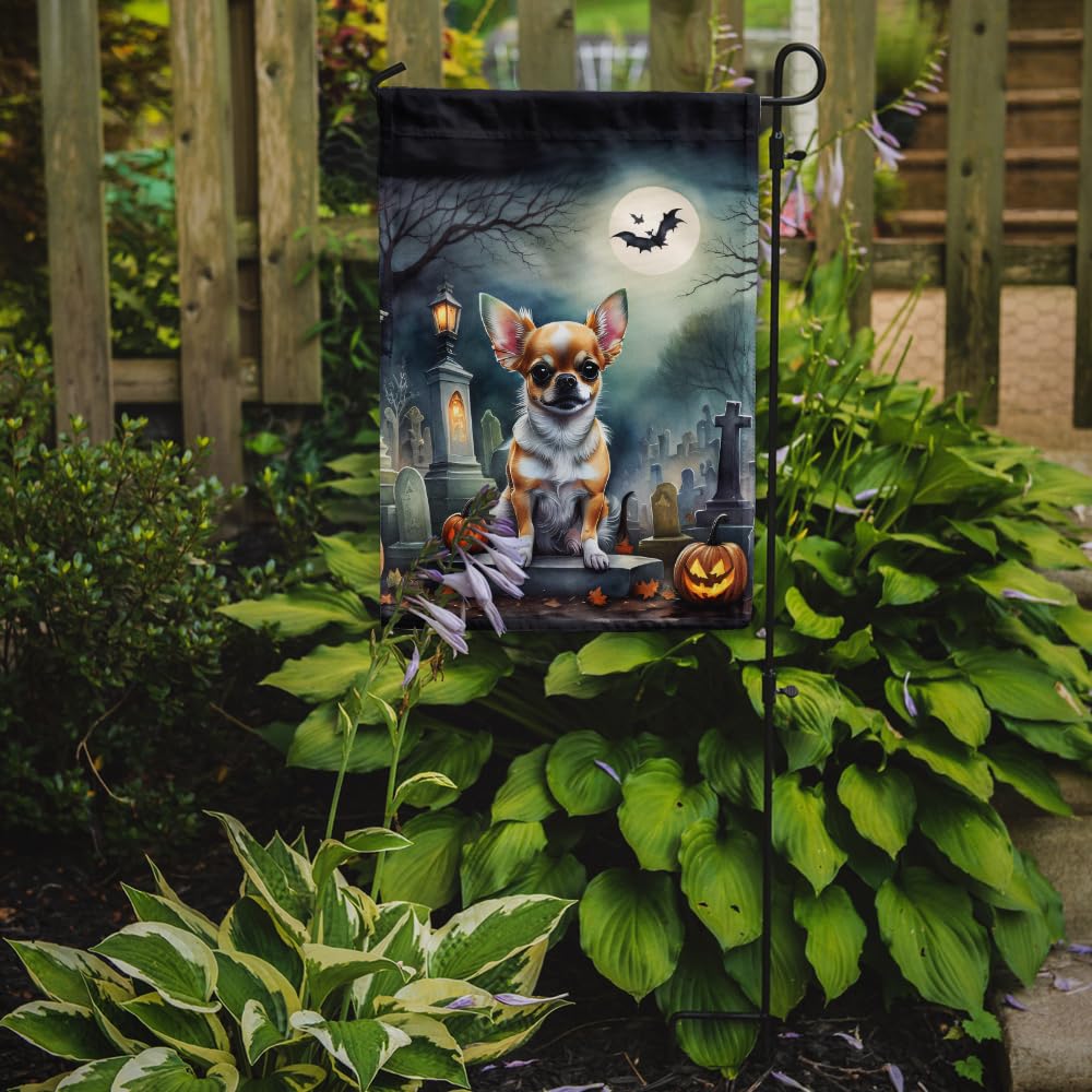 Chihuahua Spooky Halloween Garden Flag 11.25 in x 15.5 in