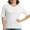White, variant on Casual V Neck T-Shirts for Women, Trendy Half Sleeve Elbow Length Tops