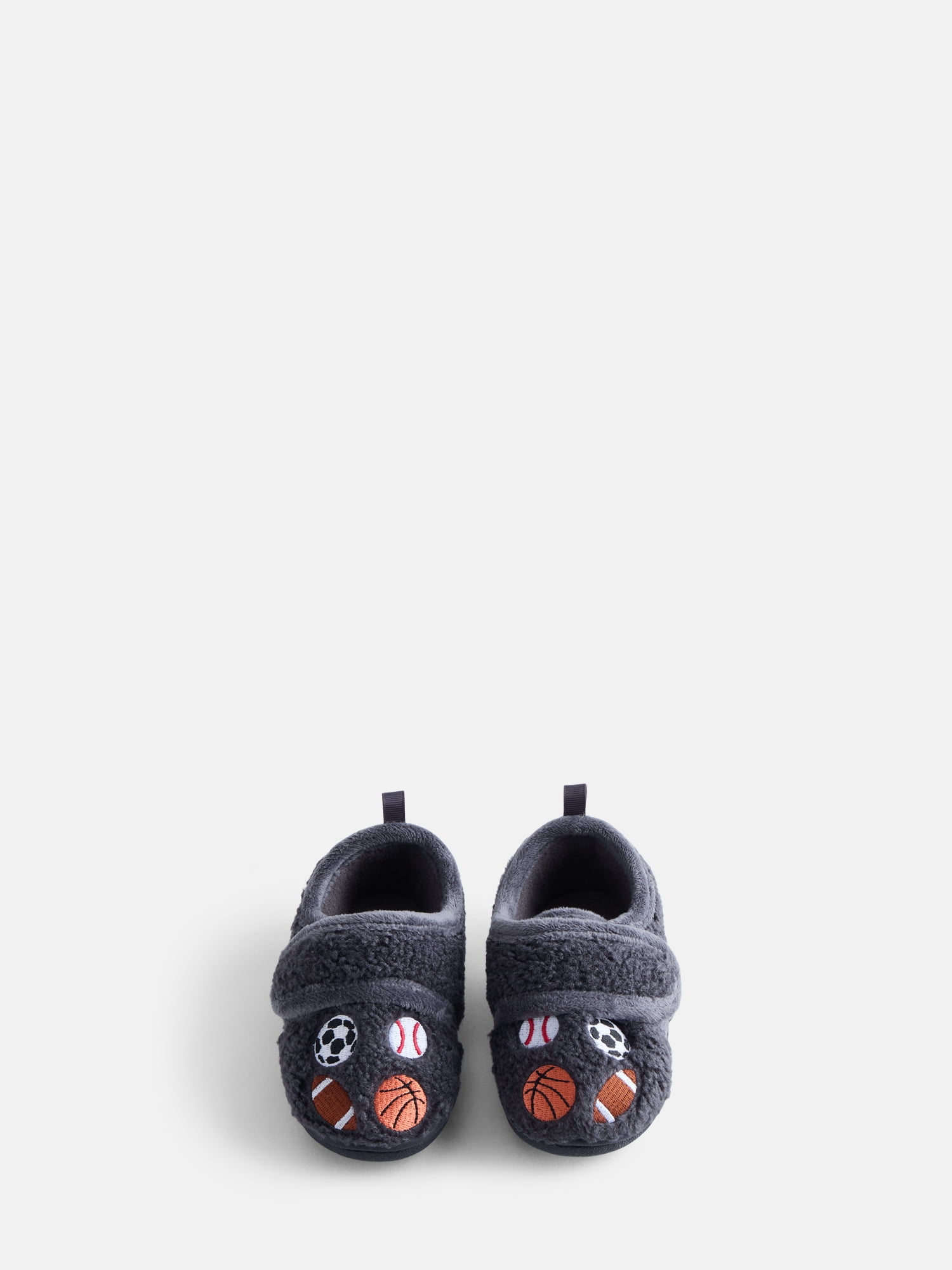 Wonder Nation Baby and Toddler Boys Embroidered Slippers