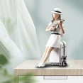 thumbnail image 3 of Chic Girl Figurine Resin Craft Sculpture Decorative Maiden Figure Statue for Desk Arrangement ation - Playing the Ukulele, 3 of 9
