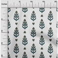 thumbnail image 1 of oneOone Georgette Viscose Fabric Leaves & Paisley Block Print Fabric BTY 42 Inch Wide, 1 of 4