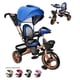 thumbnail image 1 of Triciclo Infantil Tipo Carriola con Bastón Ajustable Luz y Sonido-Azul, 1 of 8