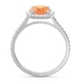 thumbnail image 4 of 2.15 T.C.W Oval Shape Citrine Gemstone & Natural Diamond Wonderful Engagement Ring for her Solid 14K White Gold Size 5.5 by Diamond-Capitals, 4 of 7