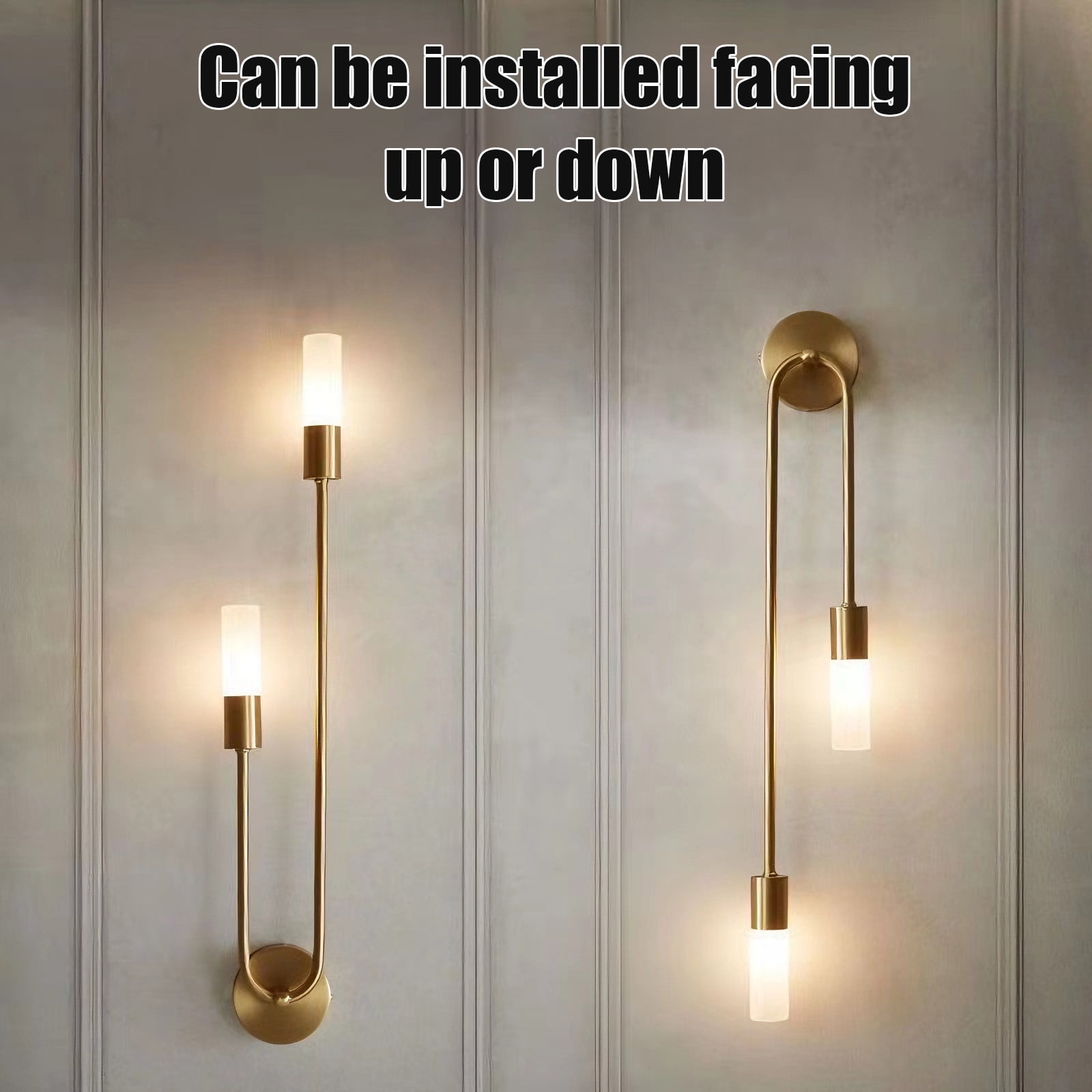 DZQMTKX Modern Wall Sconce, Hardwired LED Wall Light Fixture, Up Down Lighting for Bedroom Living Room Corridor, Warm Glow