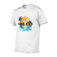 thumbnail image 2 of Graphic Tees Beach Summer Gildan Men's Short Sleeve T-Shirt 180g, 2 of 8
