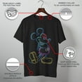 thumbnail image 3 of Men's Mickey & Friends Bright Neon Mickey Mouse Outline  Graphic Tee Black 2X Large, 3 of 9