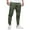 a-Army Green2582, variant on Mens Solid Color Jogger Pants Elastic Waist Drawstring Small Leather Label Patch Lightweight Casual Trousers For Street Daily Wear Stylish Bottoms