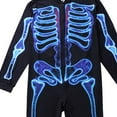 thumbnail image 5 of Family Matching Halloween Clothes Onesie Hooded Jumpsuit Skeleton Zip Up Romper Pjs Set,Dad, 5 of 6