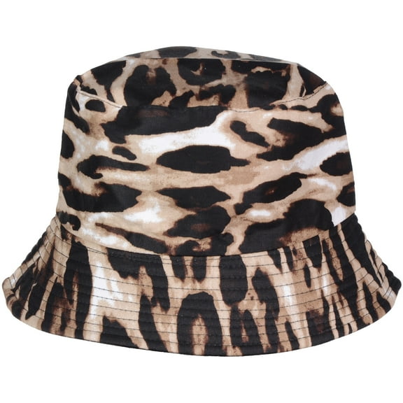 Fashion Cotton Unisex Summer Printed Bucket Hat Leopard Print