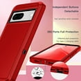 thumbnail image 6 of Designed for Google Pixel 8 Heavy Duty Case, Triple Layer Protection Shockproof Dropproof Dustproof Anti-Scratch Phone Case Cover for Google Pixel 8,Red, 6 of 6