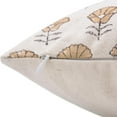 thumbnail image 3 of Fabdivine Thick Cotton Hand Block Print Elegant Throw Cushion Cover , 24"X24", Beige, 3 of 5
