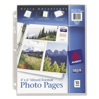 Fabmaker 30 Pack Photo Sleeves for 3 Ring Binder - (3.5x5, for 240 Photos), Archival Photo Page Protectors 3.5x5, Clear Plastic Photo Album Refill