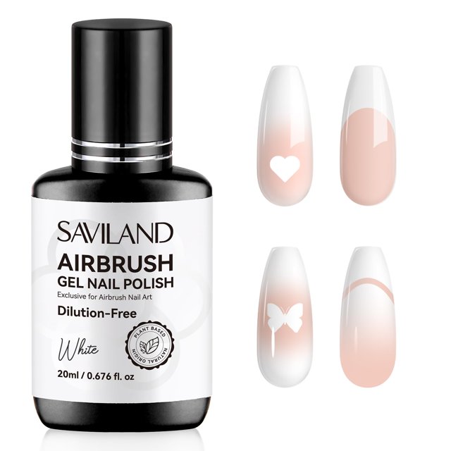Esmalte de uñas en gel SAVILAND Plus Airbrush White 20 ml