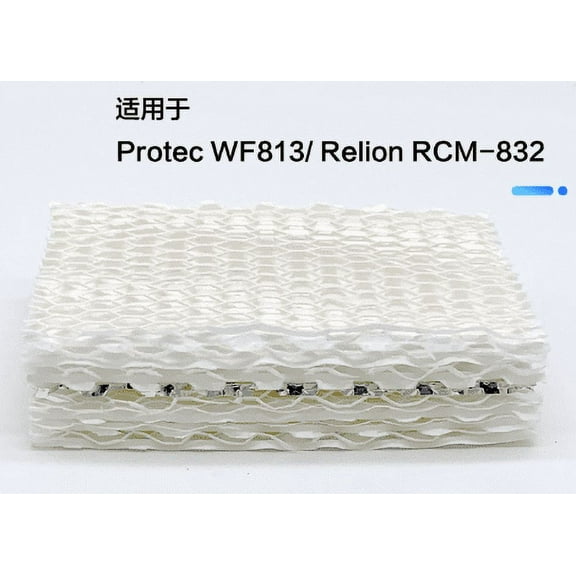 6 Pack WF813 Humidifier Filters Replacement Compatible with EQWF813 PCWF813 Relion RCM832 RCM-832N Protec RWF813 EQ-2119-UL PCCM-832N Cool Mist Humidifiers Wick Filter