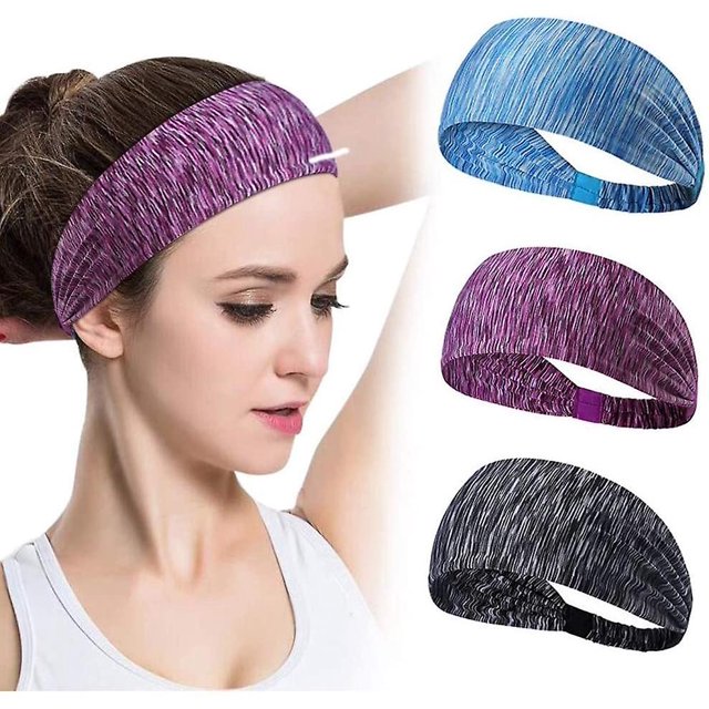 Diadema deportiva para mujer, banda para el pelo para mujeres adultas, cabeza elástica antideslizante que absorbe la humedad Sincero Hogar