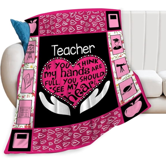 Teacher Gifts For Women Teacher Blanket Teacher Appreciation Gifts Throw Blankets Teacher Gifts for Teachers Day Graduation Retirement from Student Back to School Teachers'' Day Throw Blankets 60"X80"