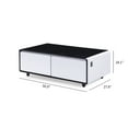 thumbnail image 5 of Livtab Smart Coffee Table with Built-in Fridge, Bluetooth Speakers, Wireless Charging, USB Ports and Outlets, Panel, LED Lights for Living Room, White, 5 of 11