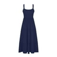 thumbnail image 5 of LYXSSBYX Maxi Dresses for Women 2024 Women's Summer Casual Long Maxi Beach Vacation Dresses Sleeveless Flowy Tiered Sun Dress With Pockets, 5 of 5