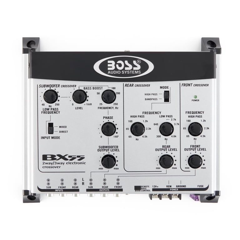 BOSS Audio Systems BX55 2/3ウェイ　クロスオーバー Boss Audio Systems BX55 2/3 Way Car Audio Crossover, Remote