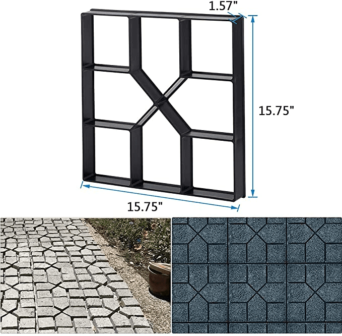 Details about   Path Maker Mould DIY Lawn Yard Patio Walkway Plastic Paving Mold 15.7x15.7" 