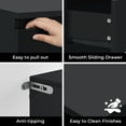 thumbnail image 4 of Hommpa Black 6 Drawers Dresser for Bedroom, Chest of Drawers TV Stand Dresser for Closet, Wooden Modern Storage Cabinet for Women Living Room Furniture, 4 of 12