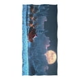 thumbnail image 3 of Ryvnso Santa Claus in Winter Night Oversized Beach Towel Microfiber Bath Blankets Swimming Fitness 37" x 74", 3 of 5