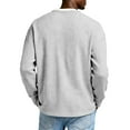 thumbnail image 5 of Hearthz S-4XL Mens Long Sleeve Shirts Henley Waffle Knit Men's Sweatshirts Casual Loose Athletic Warm Knitted Sweaters Pullover, 5 of 7