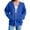 Blue, variant on Plain Hoodie for Women with Pockets Long Sleeve Solid Color Zip Up Sweatshirt Cardigan Jacket