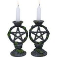 thumbnail image 1 of Wiccan Pentagram Candle Holders Set Of 2 Witch Altar Candleholder Decoration New, 1 of 1