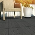 thumbnail image 2 of Pure Garden 6PK Interlocking Deck Tiles All Weather Outdoor Flooring, Gray, 2 of 10
