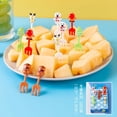 thumbnail image 3 of kurtrusly 10pcs Fork Fruit Cake Dessert Bento Lunch Set Strawberry Avocado Apple Pear Blueberry Forks Animal Sticker Reusable Safe, 3 of 8