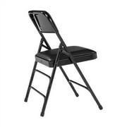 NPS 1300 Series 29.5 Premium Vinyl Folding Chair in Black (Set of 4)