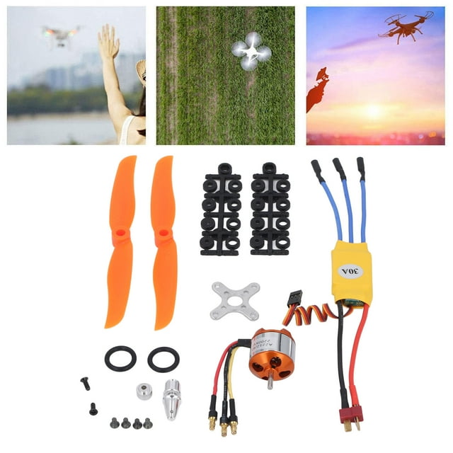 RC Aircraft Brushless Motor, RC Motor ESC Propeller Kit 2200KV for F450 550 Quadcopter