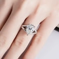 thumbnail image 6 of Silvago Jewel 2.1Ct Pear Cut Lab Created Diamond Wedding Anniversary Ring for Women's - 14K White Gold Plated Diamond Ring - Simple Split Shank Wedding Ring - Diamond Engagement Ring for Women's, 6 of 9